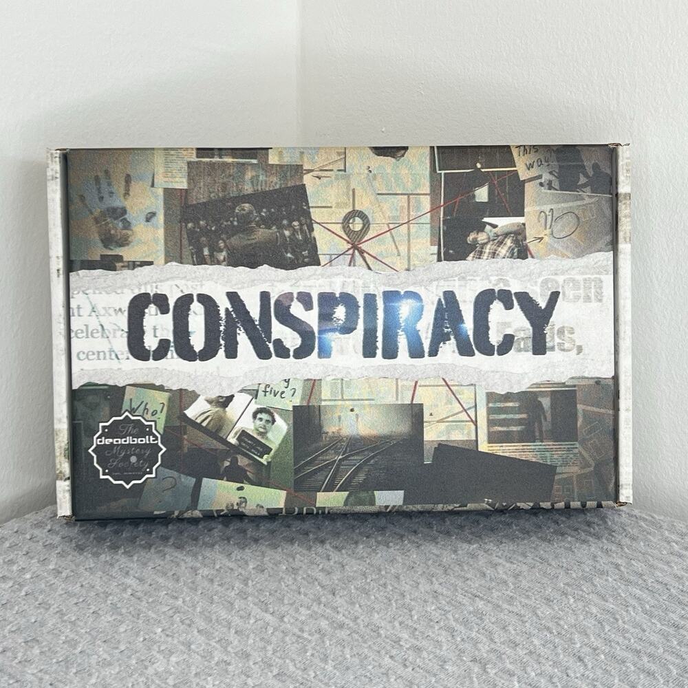 Deadbolt Mystery Society “Conspiracy” Murder Mystery Interactive Game New
